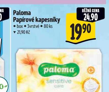  Paloma Papírové kapesníky box 3vrstvé 80 ks 