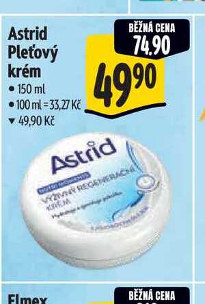 Astrid Pleťový krém 150 ml  