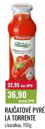 RAJČATOVÉ PYRÉ LA TORRENTE s bazalkou, 700g 