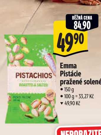   Emma Pistácie pražené solené 150 g 