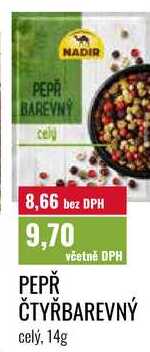 PEPŘ ČTYŘBAREVNÝ celý, 14g 
