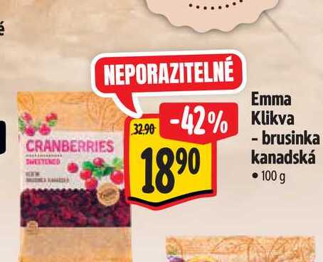   Emma Klikva - brusinka kanadská 100g 