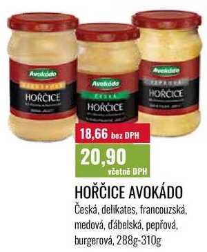 HOŘČICE AVOKÁDO 288g-310g 