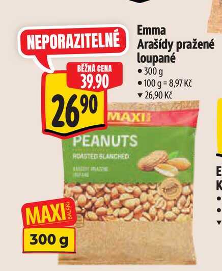 Emma  Arašídy pražené loupané 300  g