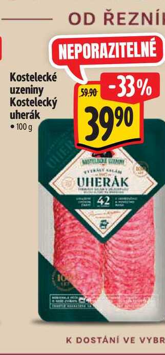   Kostelecké  uzeniny Kostelecký uherák 100 g 