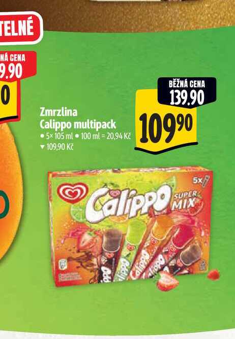  Zmrzlina Calippo multipack 5x 105 ml 