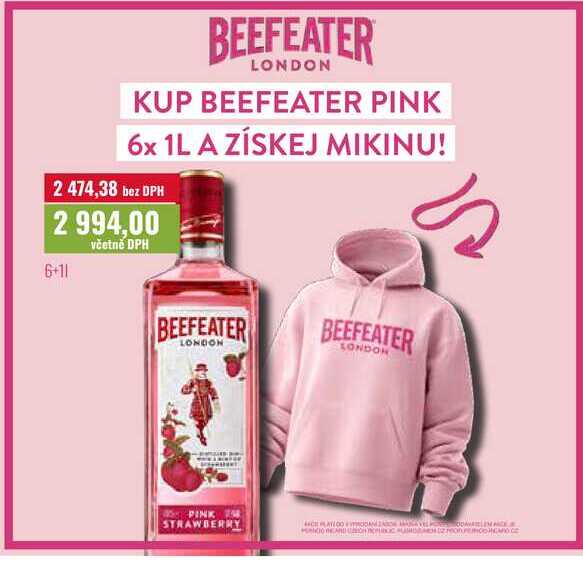 BEEFEATER PINK 6x 1L  