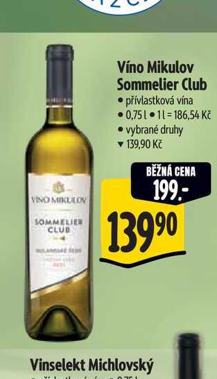   Víno Mikulov Sommelier Club 0,75 l