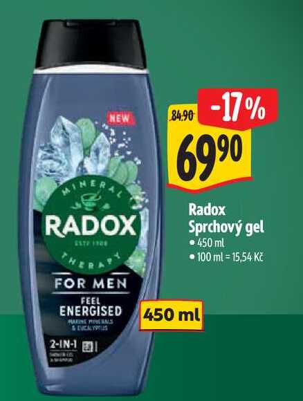   Radox Sprchový gel   450 ml  