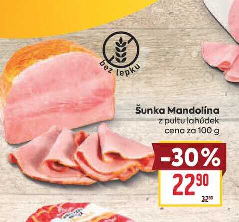 Šunka Mandolina z pultu lahůdek cena za 100 g 