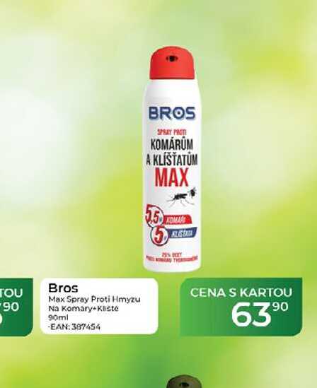 Bros Max Spray Proti Hmyzu Na Komary Kliste 90ml 