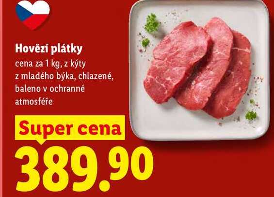 Hovězí plátky, cena za 1 kg