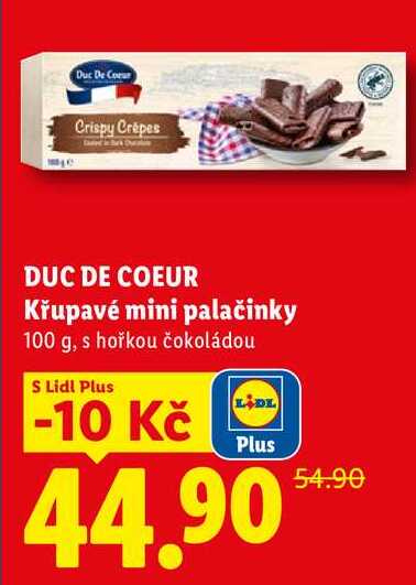 Duc De Co Crispy Crepes DUC DE COEUR Křupavé mini palačinky, 100 g