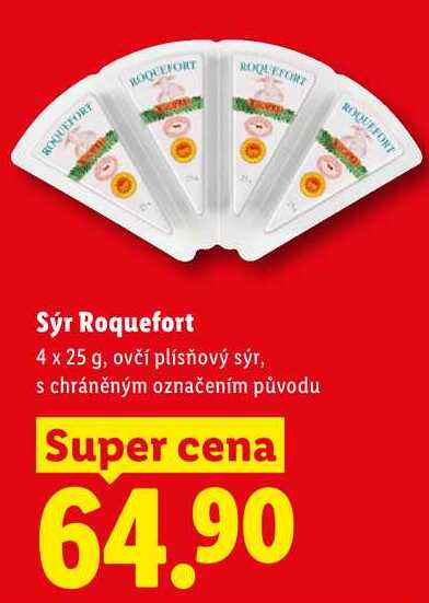 Sýr Roquefort, 4x 25 g