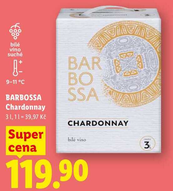 BARBOSSA Chardonnay, 3 l