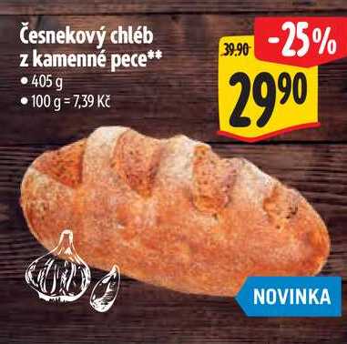 Česnekový chléb z kamenné pece, 405 g 