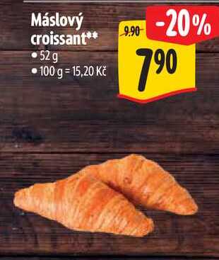 Máslový croissant, 52 g
