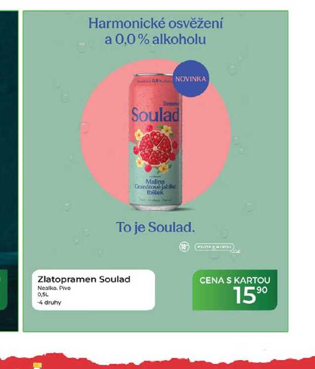 Zlatopramen Soulad Nealko, Pivo 0,5L  