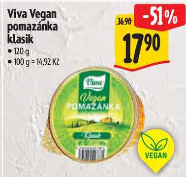 Viva Vegan pomazánka klasik, 120 g 
