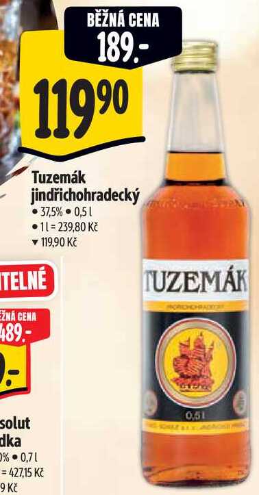Tuzemák jindřichohradecký, 0,5 l