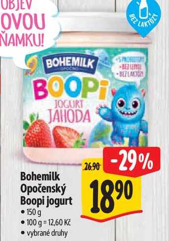 Bohemilk Opočenský Boopi jogurt, 150 g 