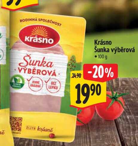 Krásno Šunka výběrová, 100 g