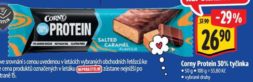 Corny Protein 30% tyčinka, 50 g 