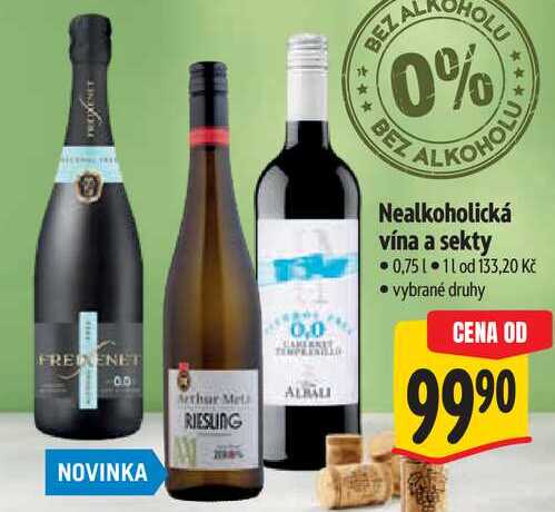 Nealkoholická vína a sekty, 0,75 l