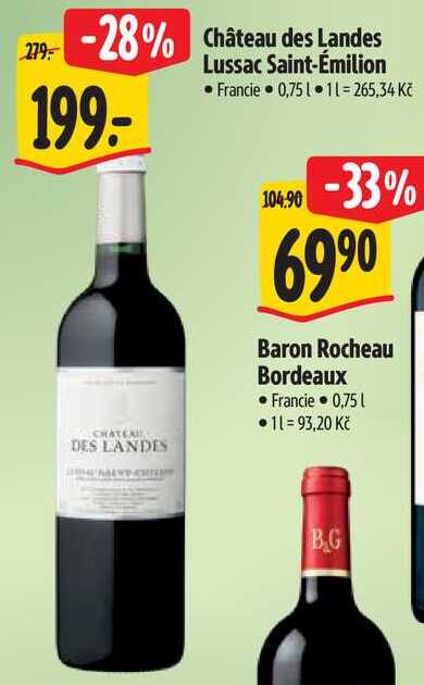 Château des Landes Lussac Saint-Émilion, 0,75 l