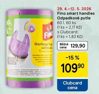 Fino smart handles Odpadkové pytle, 60 l, 60 ks  