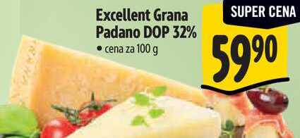 Excellent Grana Padano DOP 32%, cena za 100 g 