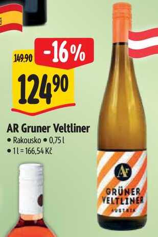 AR Gruner Veltliner, 0,75 l