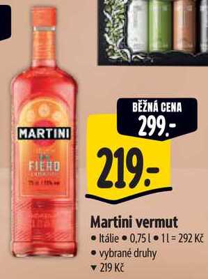 Martini vermut, 0,75 l