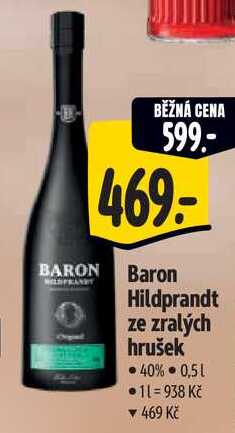 Baron Hildprandt ze zralých hrušek, 0,5 l