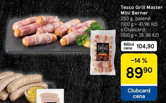 Tesco Grill Master Mini Berner, 250 g, balené 