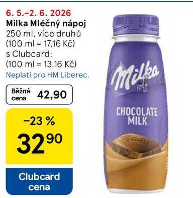 Milka Mléčný nápoj, 250 ml, více druhů  