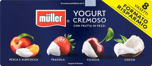 Müller Cremoso multipack ovocný jogurt
