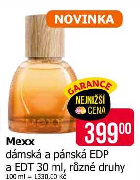 Mexx dámská a pánská EDP a EDT 30 ml, různé druhy 