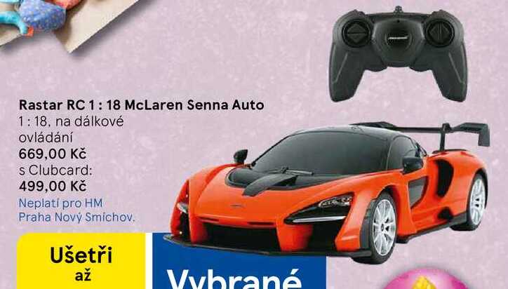 Rastar RC 1: 18 McLaren Senna Auto, 1:18, na dálkové ovládání  