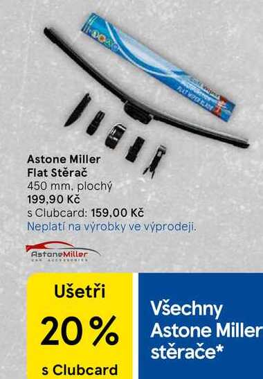 Astone Miller Flat Stěrač, 450 mm, plochý  