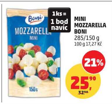 MINI MOZZARELLA BONI, 285/150 g 