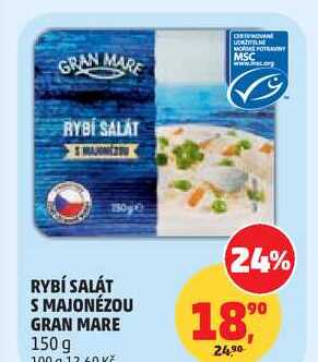 RYBÍ SALÁT S MAJONÉZOU GRAN MARE, 150 g  