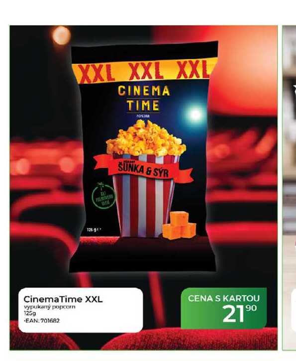 CinemaTime XXL vypukaný popcorn 125g 