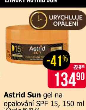 Astrid Sun gel na opalování SPF 15, 150 ml 100 ml 