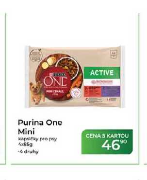 Purina One Mini kapsičky pro psy 4x85g 