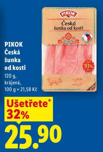 PIKOK Česká šunka od kosti, 120 g