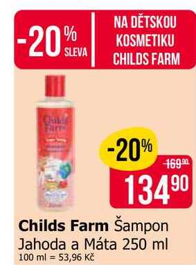 Childs Farm Šampon Jahoda a Máta 250 ml