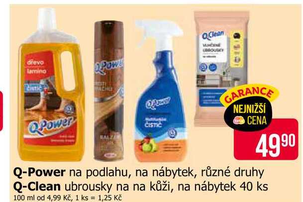 Q-Clean ubrousky na na kůži, na nábytek 40 ks 