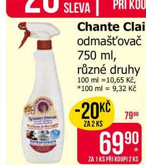 Chante Clair odmašťovač 750 ml