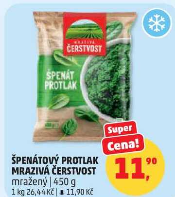ŠPENÁTOVÝ PROTLAK MRAZIVÁ ČERSTVOST mražený, 450 g 